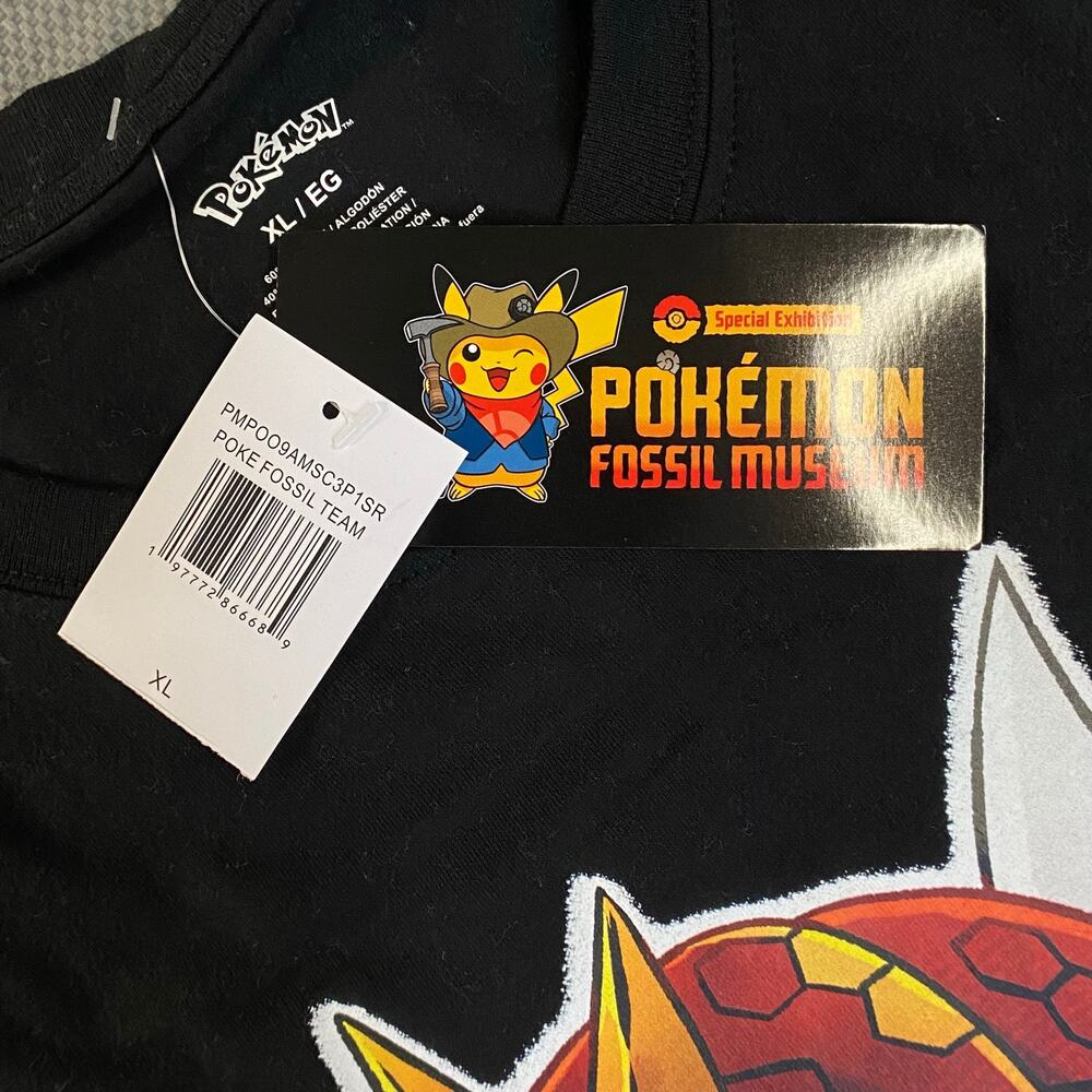 Pokemon x Field Museum Excavator Pikachu Tshirt Sz XL Black - Picture 9 of 12